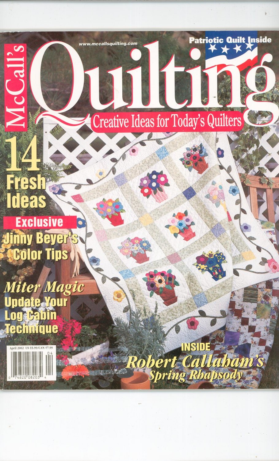 McCall's Quilting Magazine Back Issue April 2002