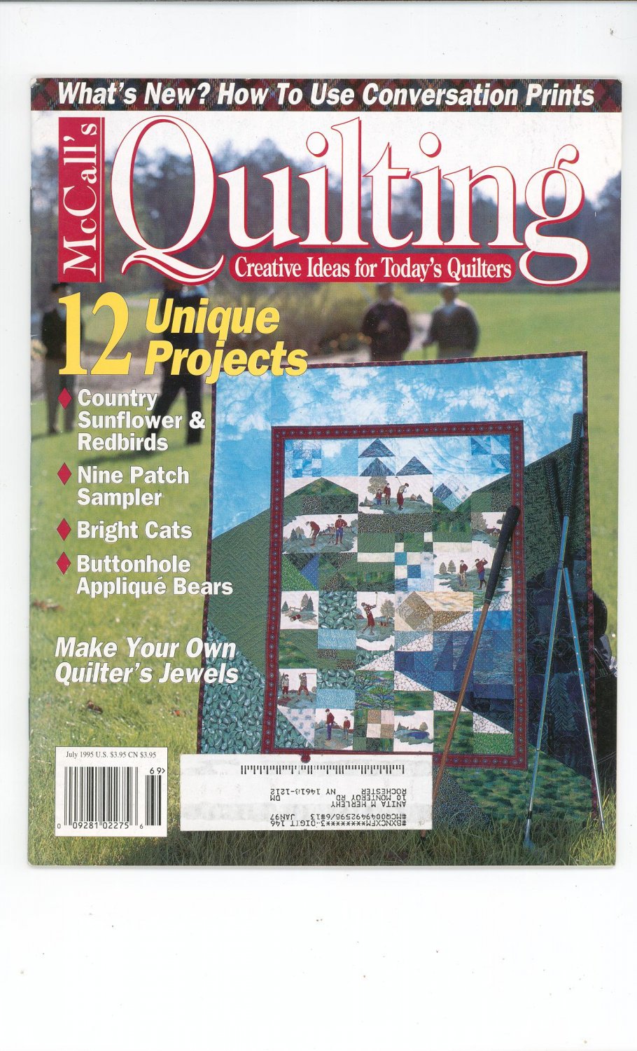 McCall's Quilting Magazine Back Issue July 1995