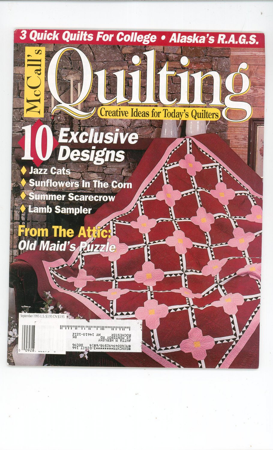 McCall's Quilting Magazine Back Issue September 1995