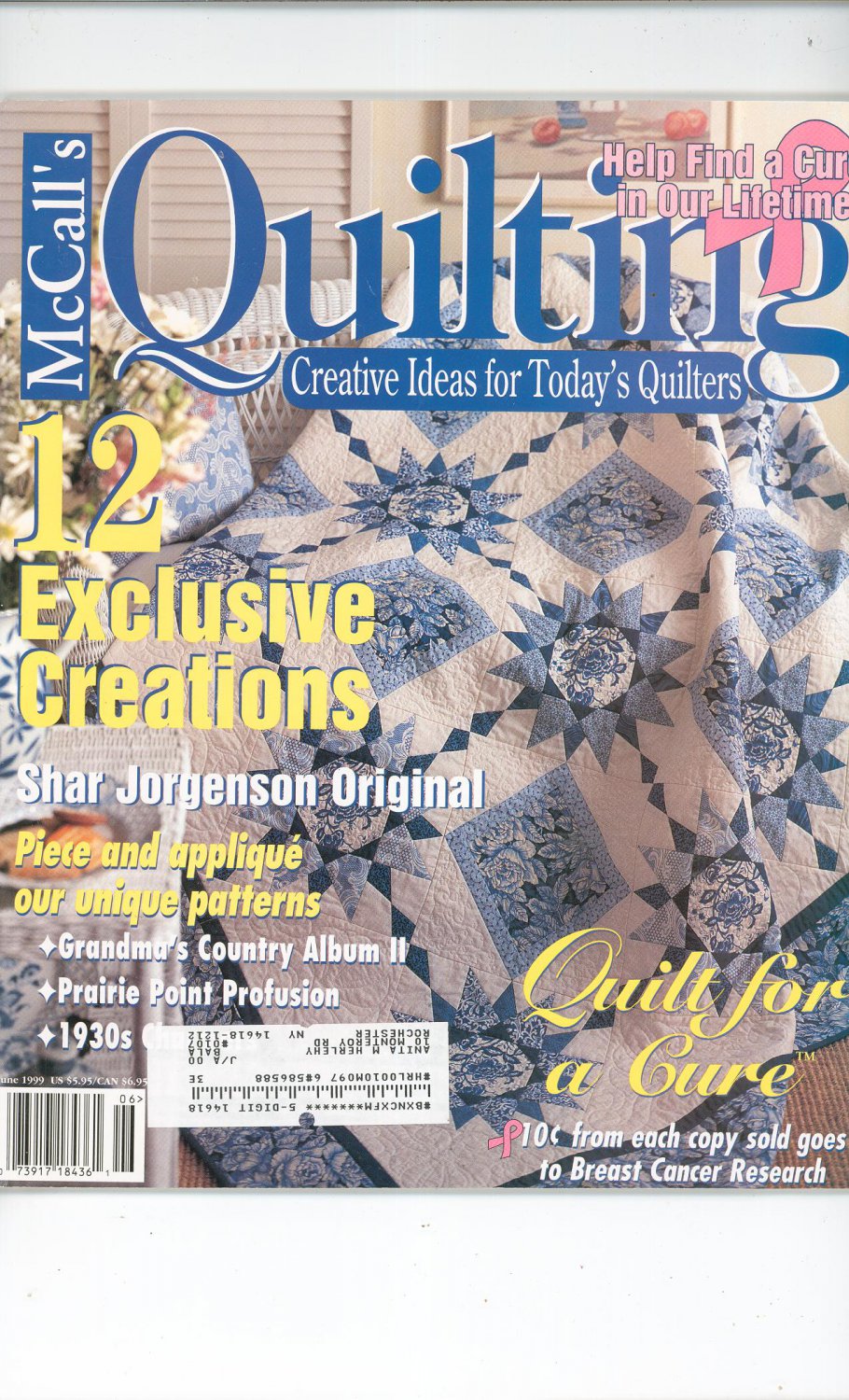 McCall's Quilting Magazine Back Issue June 1999