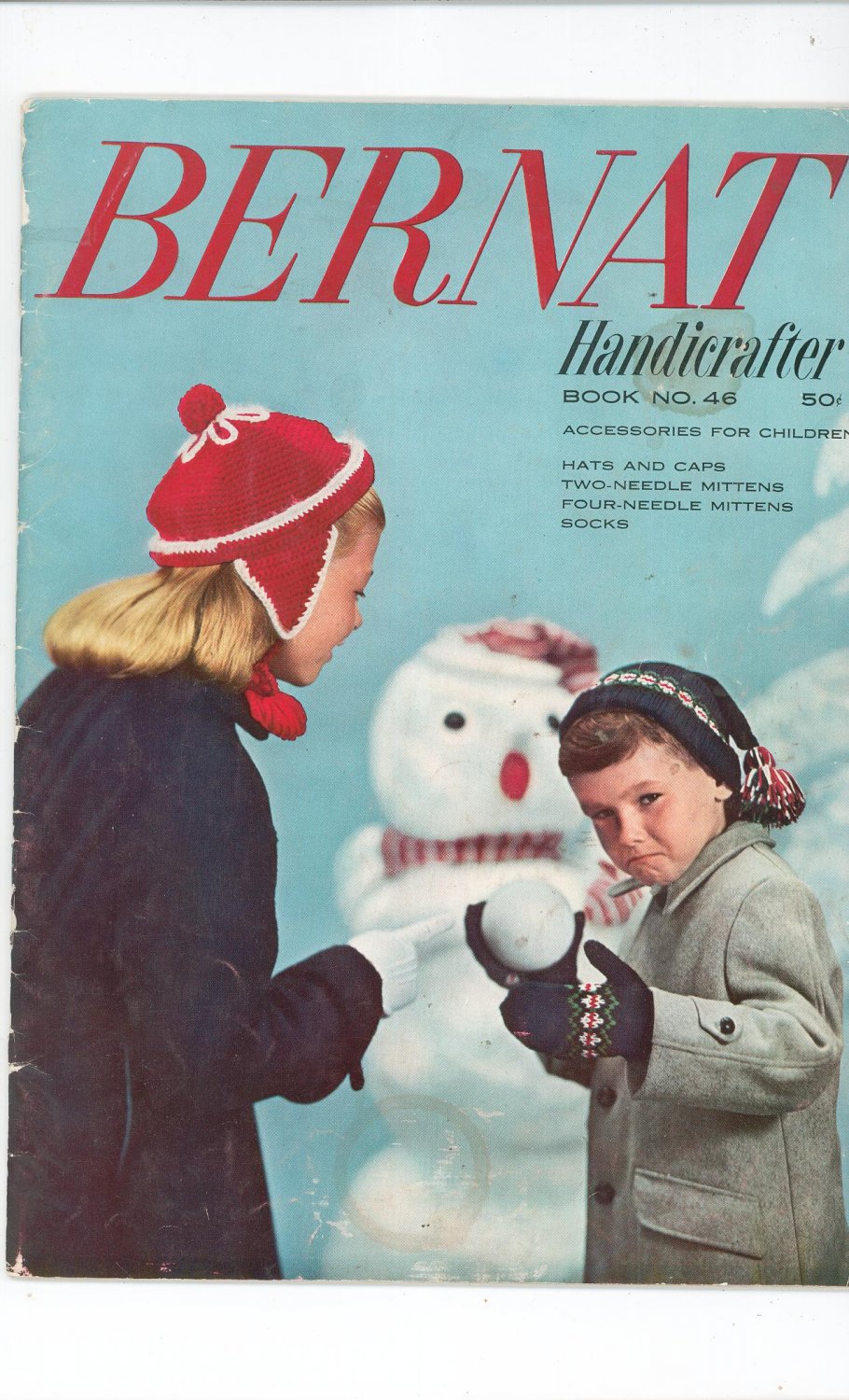 Vintage Bernat Handicrafter Book Number 46 Accessories For Children1955