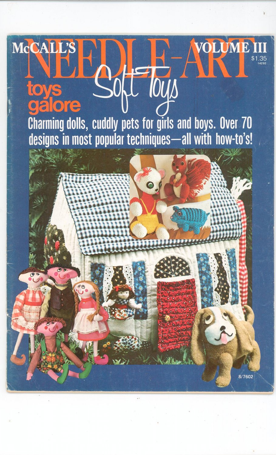 McCall's Needle Art Soft Toys Volume III Vintage 1976