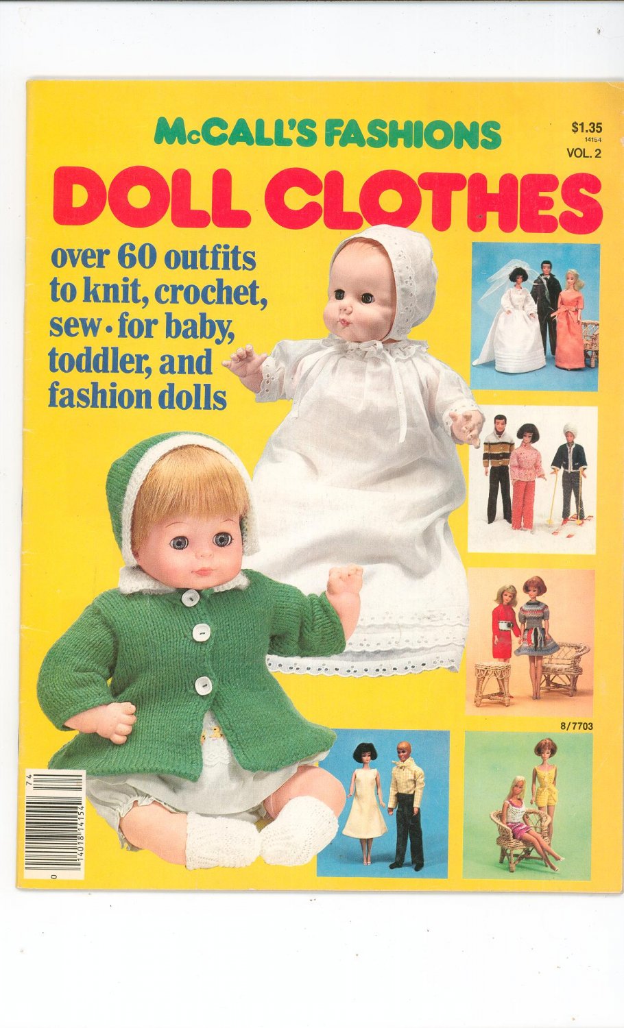 McCall's Fashions Doll Clothes Volume 2 Vintage 1977 Baby Toddler