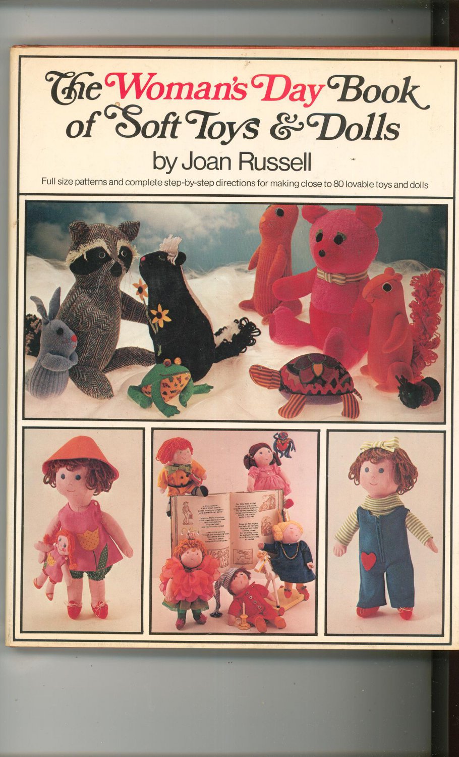 Vintage Woman's Day Book Of Soft Toys & Dolls By Joan Russell 0671220853