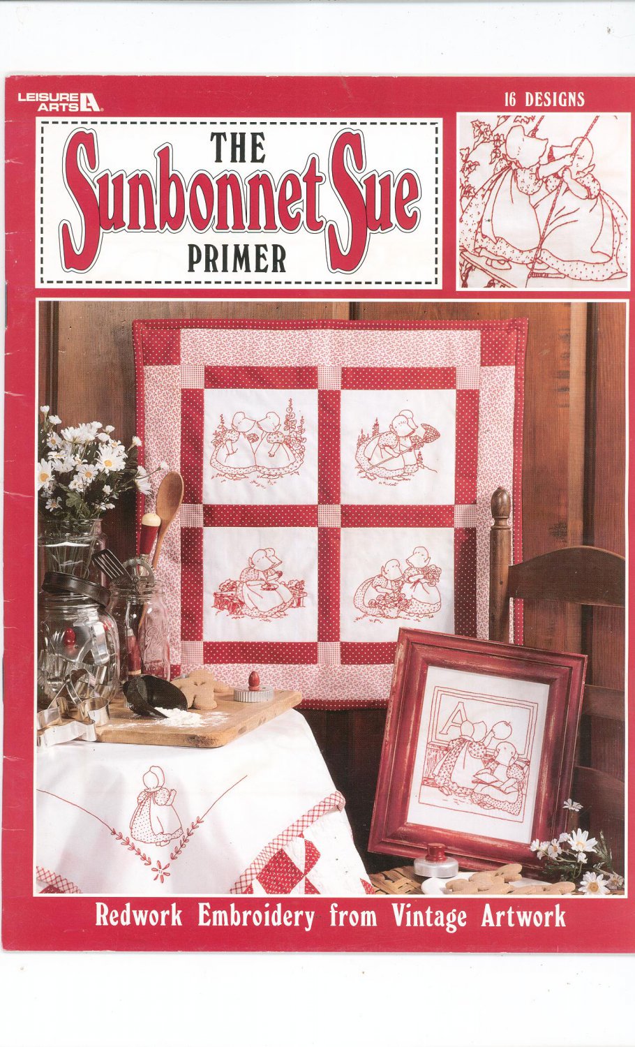 The Sunbonnet Sue Primer Redwork Embroidery Leisure Arts 1874
