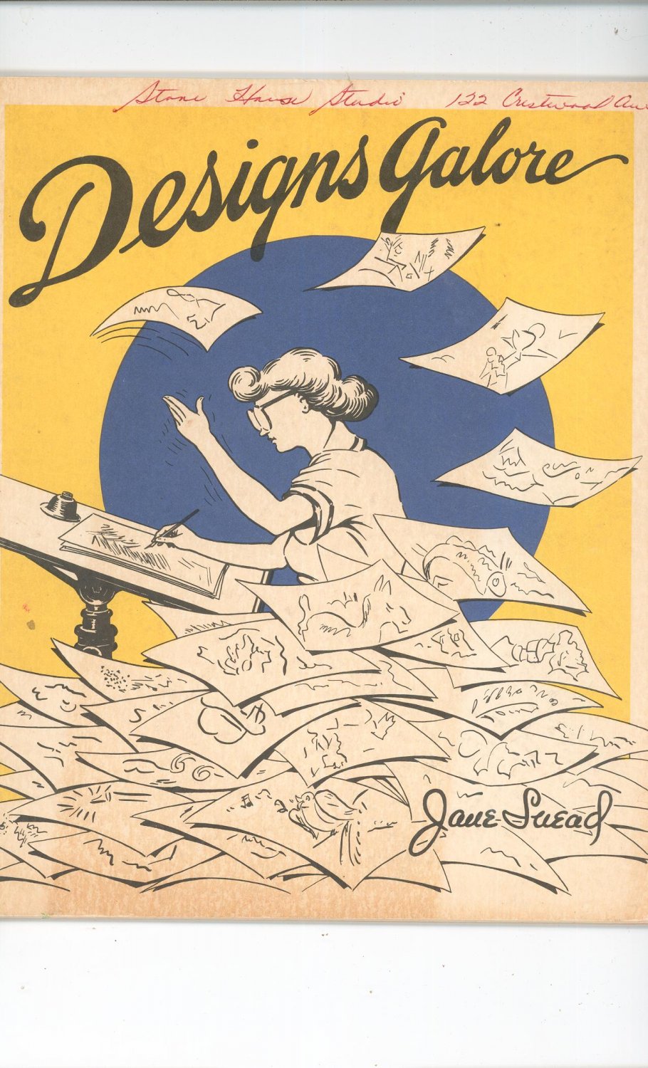 Vintage Designs Galore By Jane Snead 1955 Lithographed Trace A Design