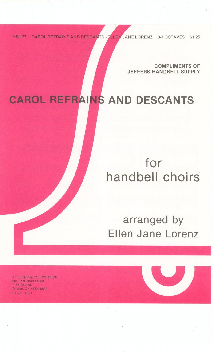 Lot Of 6 Assorted Handbell Sheet Music Pieces Handbell Choirs