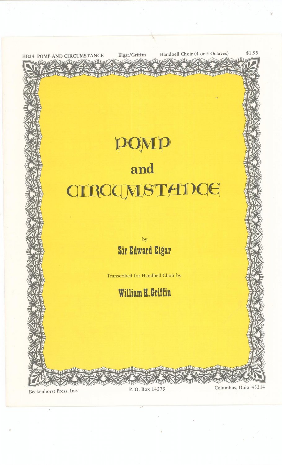 Pomp And Circumstance Handbell Choir By Sir Edward Elgar HB24