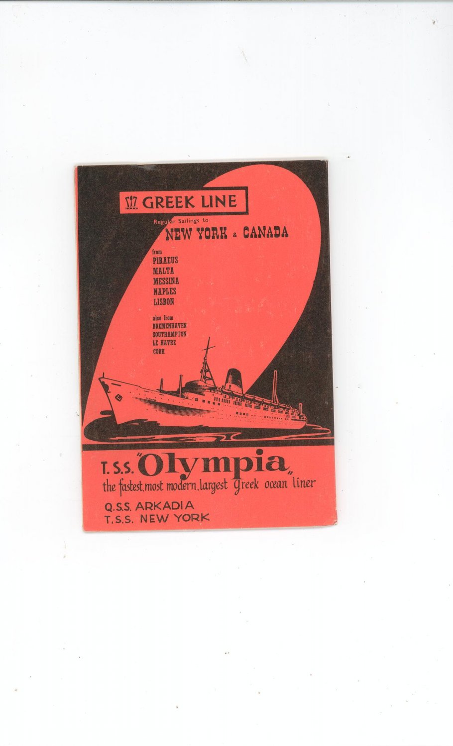 Vintage Greek Line Welcome You To Greece Lion Guide With Advertisements