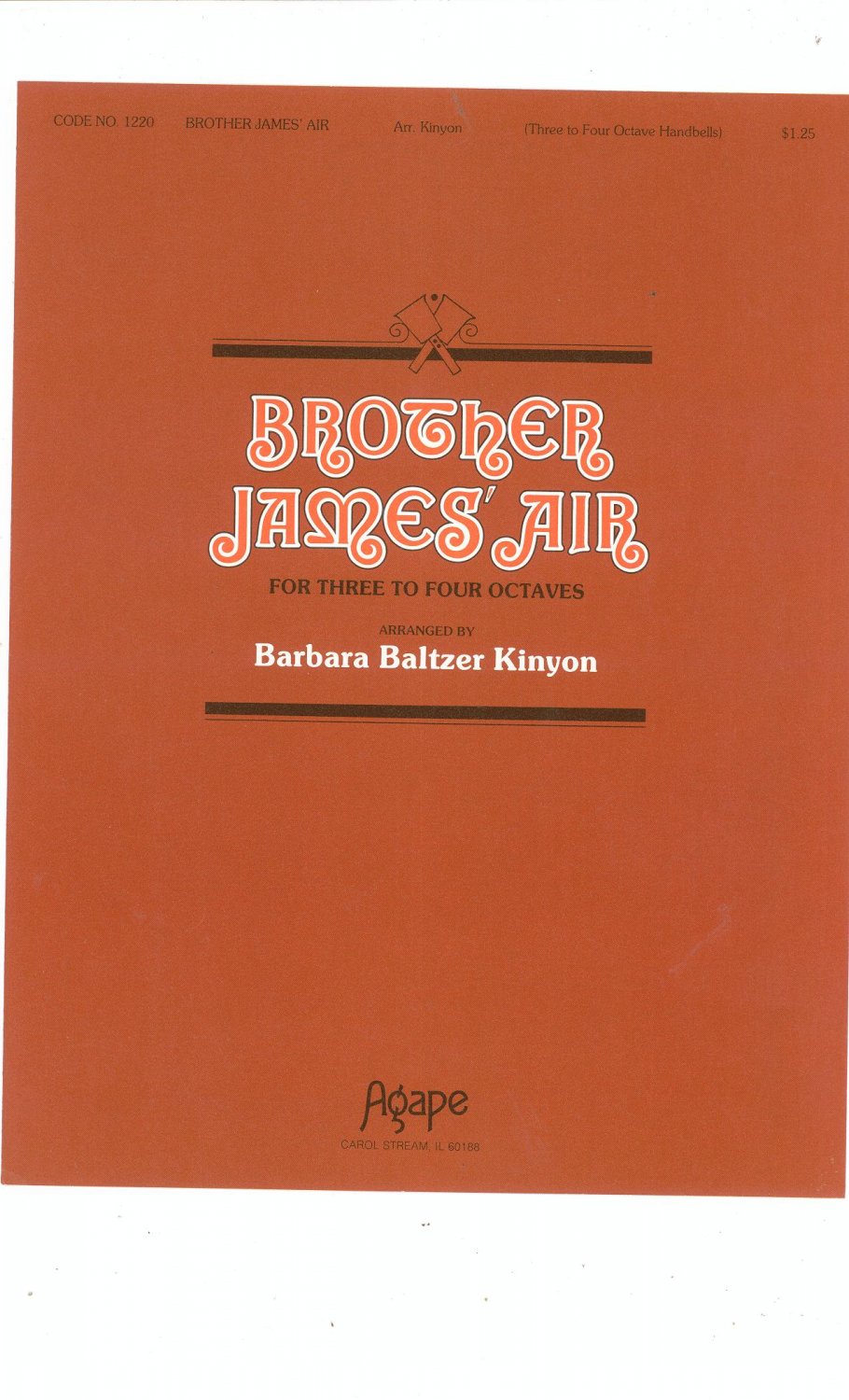 Brother James Air Handbells Music Barbara Baltzer Kinyon