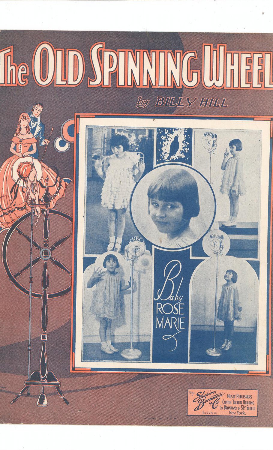 The Old Spinning Wheel by Billy Hill Sheet Music Vintage Shapiro