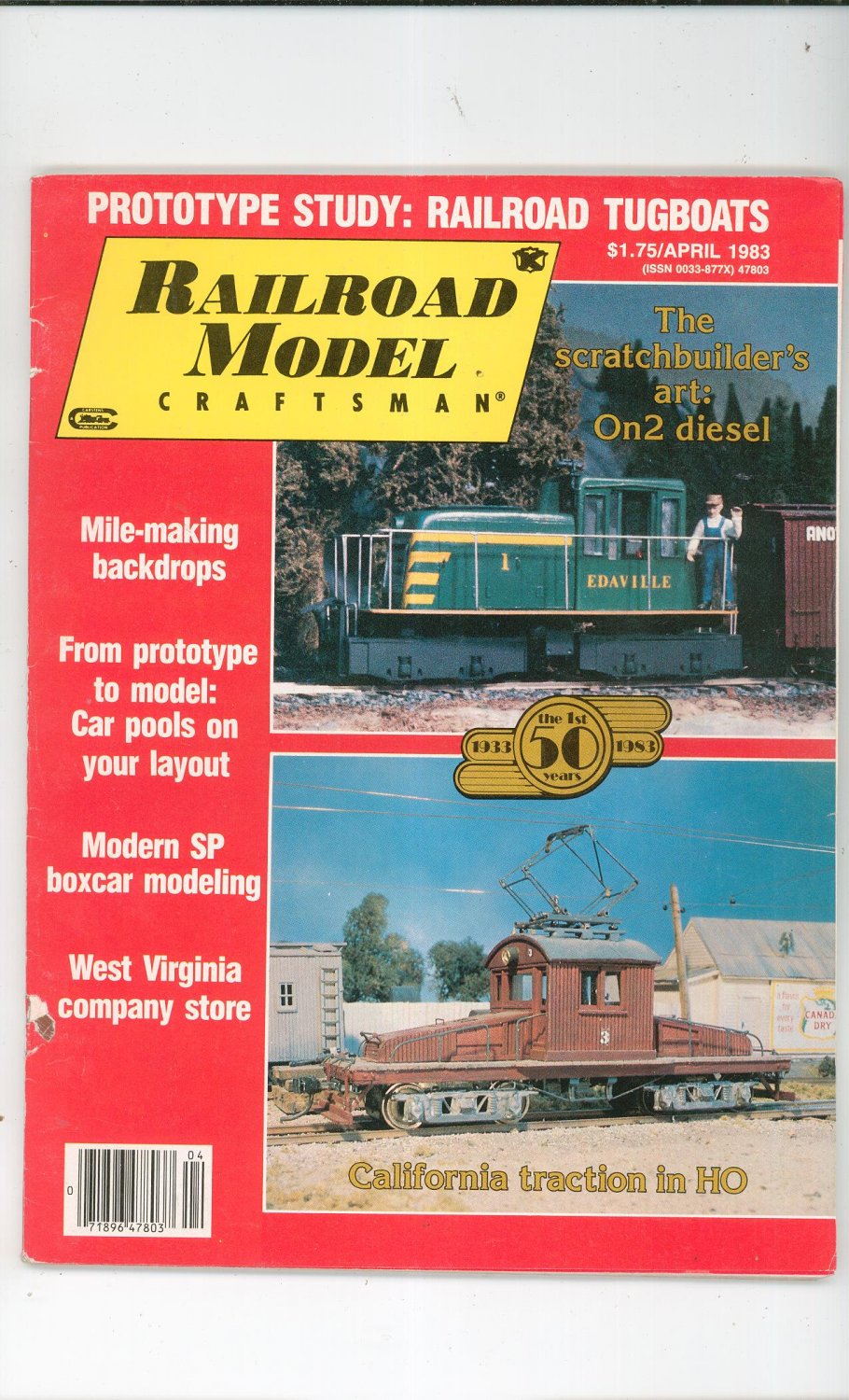 Railroad Model Craftsman Magazine April 1983 Not PDF Back Issue