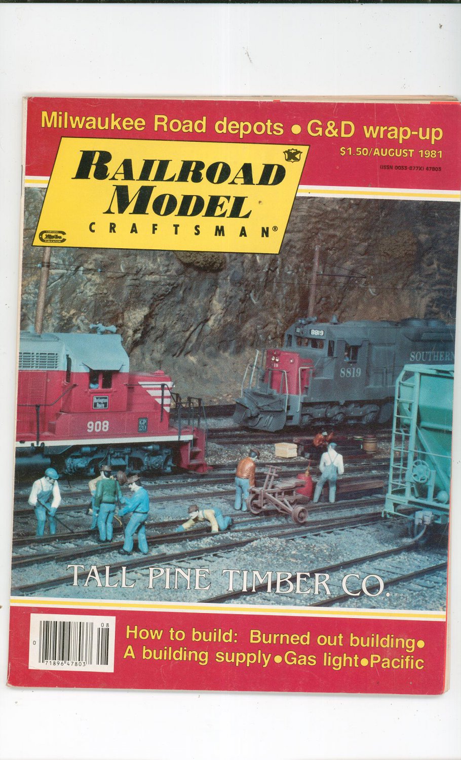 Railroad Model Craftsman Magazine August 1981 Not PDF Back Issue