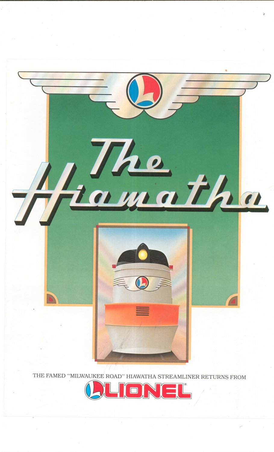 Vintage Lionel Hiawatha Streamliner Trains Brochure 1988 Not PDF Free Shipping Offer