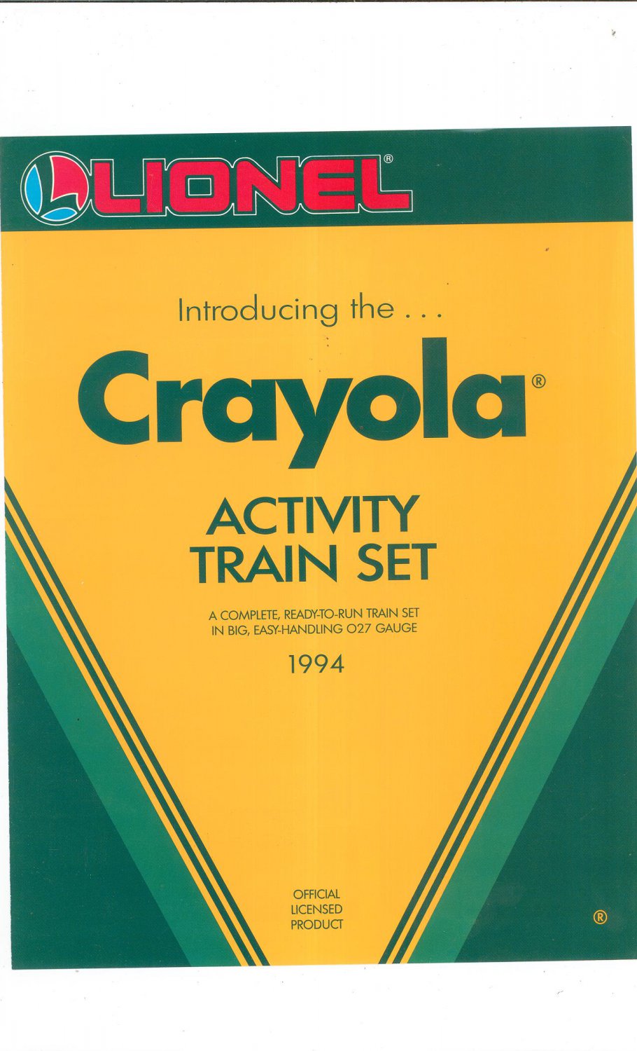 Lionel 1994 Introducing The Crayola Activity Train Set Brochure Not PDF Free Shipping Offer