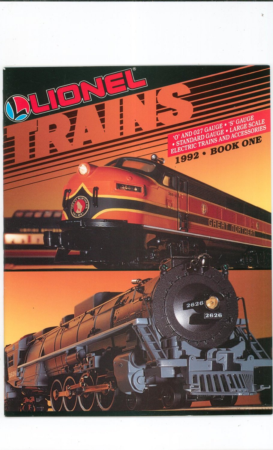Lionel Electric Trains & Accessorie Catalog One 1992 Not PDF Free Shipping Offer