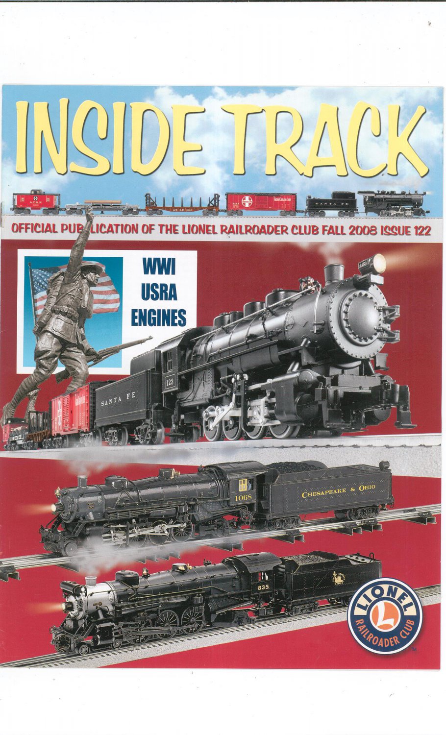 Lionel Railroader Club Inside Track Fall 2008 Issue 122 Not PDF Train