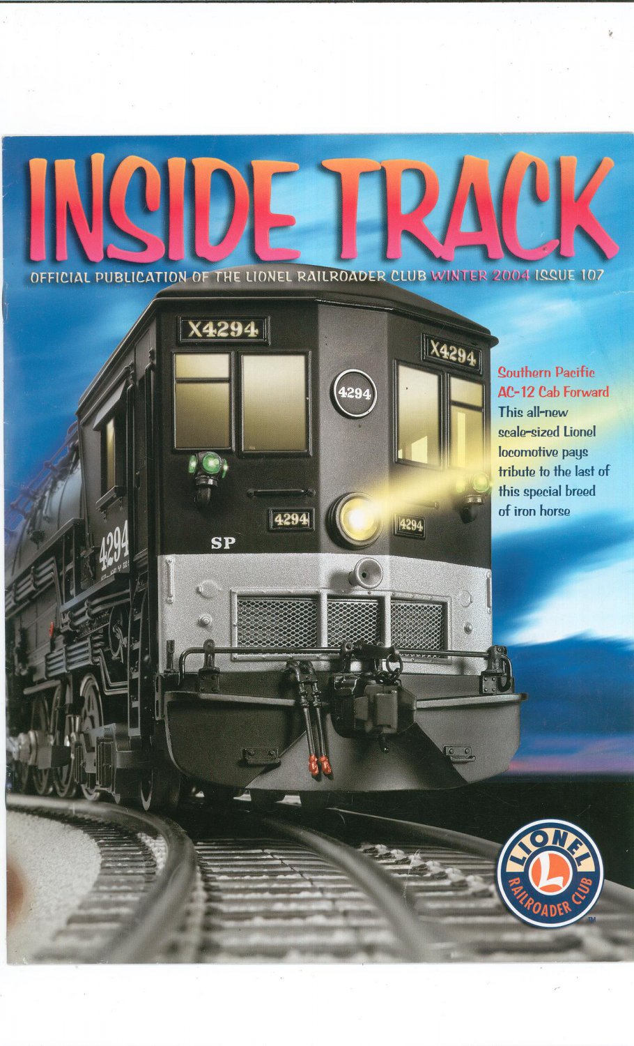 Lionel Railroader Club Inside Track Winter 2004 Issue 107 Not PDF Train