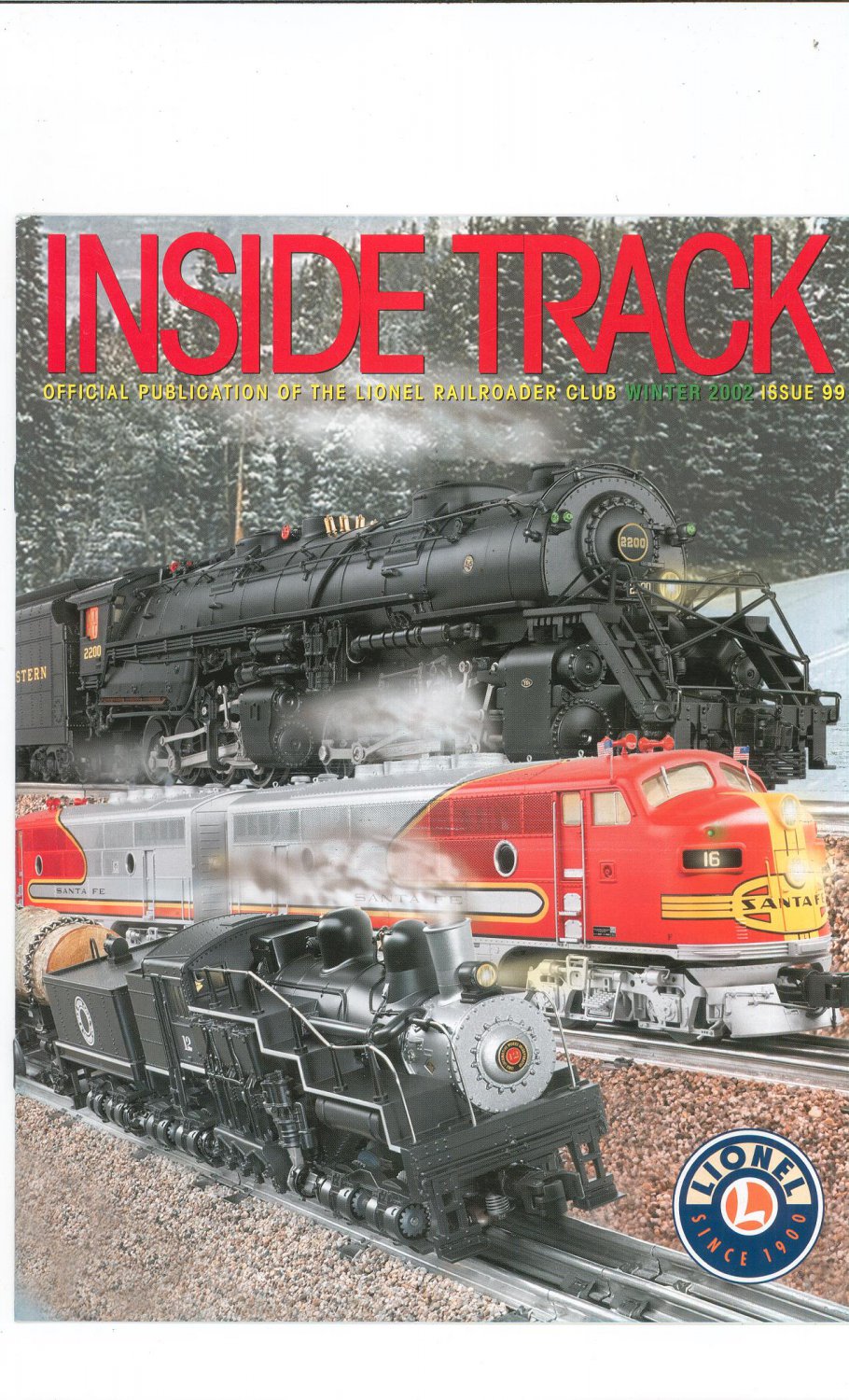 Lionel Railroader Club Inside Track Winter 2002 Issue 99 Not PDF Train Free Shipping Offer