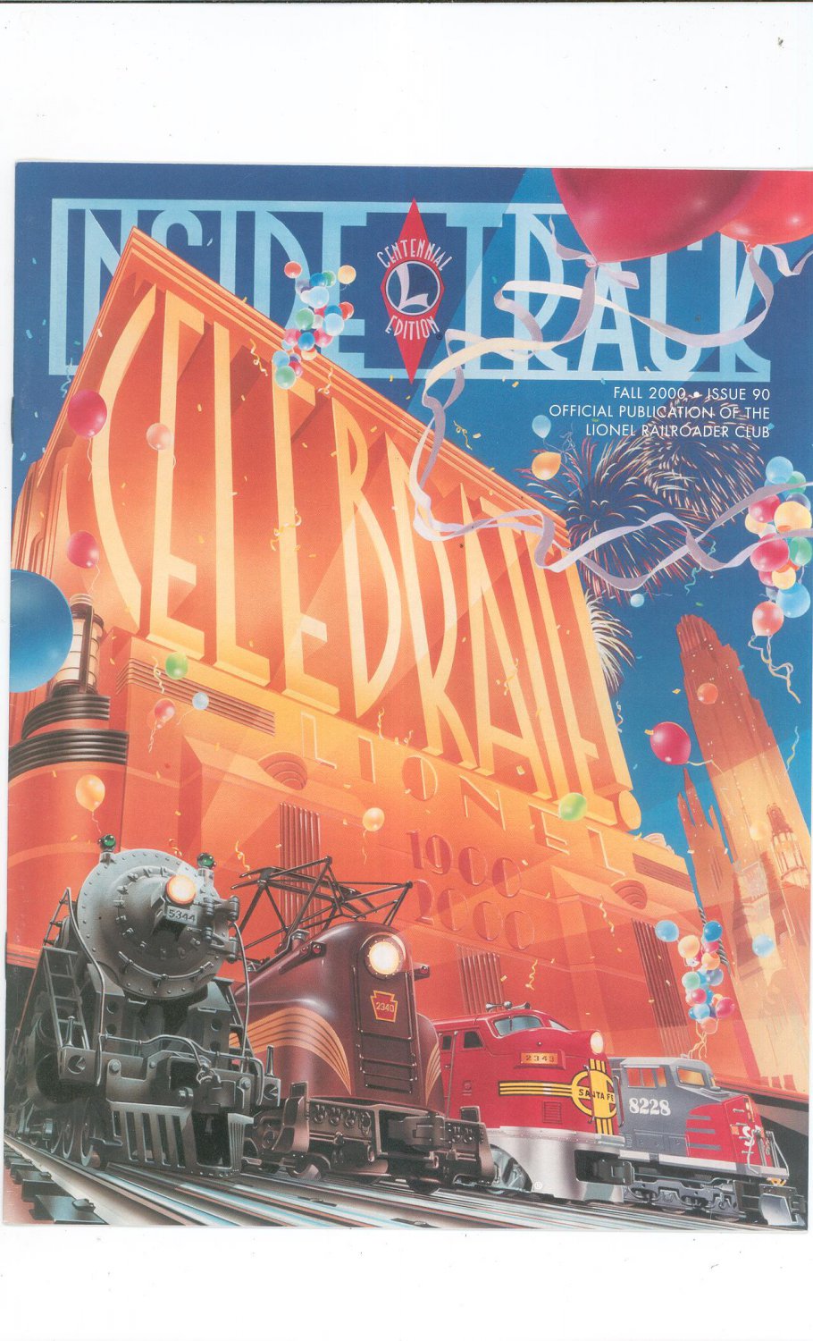 Lionel Railroader Club Inside Track Fall 2000 Issue 90 Not PDF Train Free Shipping Offer