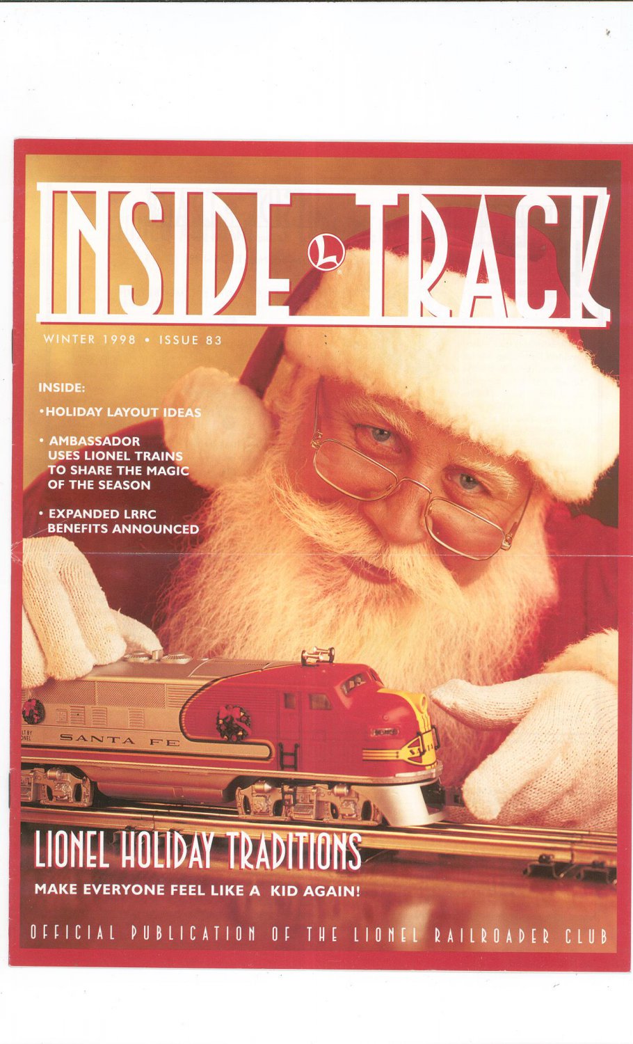 Lionel Railroader Club Inside Track Winter 1998 Issue 83 Not PDF Train Free Shipping Offer