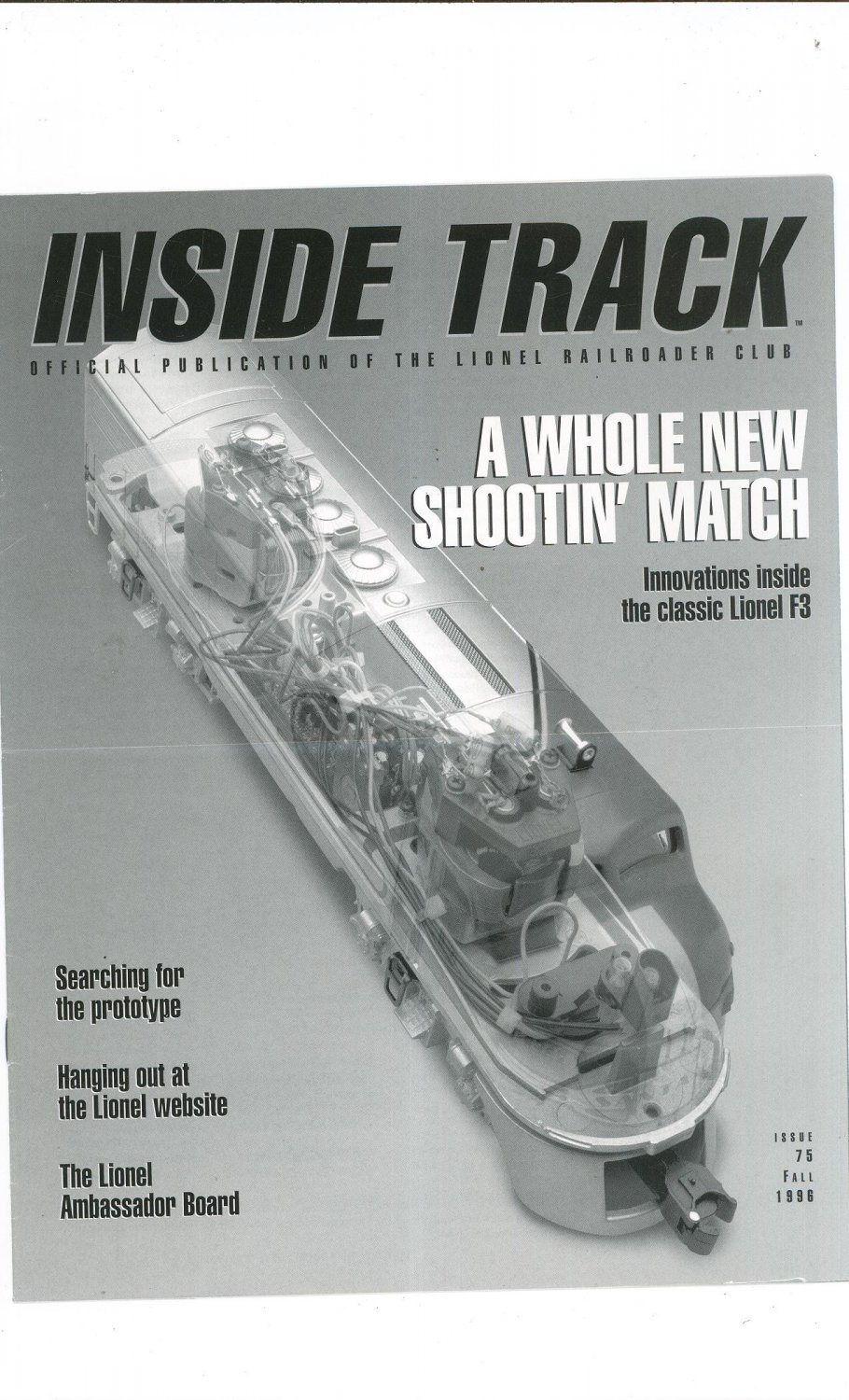 Lionel Railroader Club Inside Track Fall 1996 Issue 75 Not PDF Train Free Shipping Offer