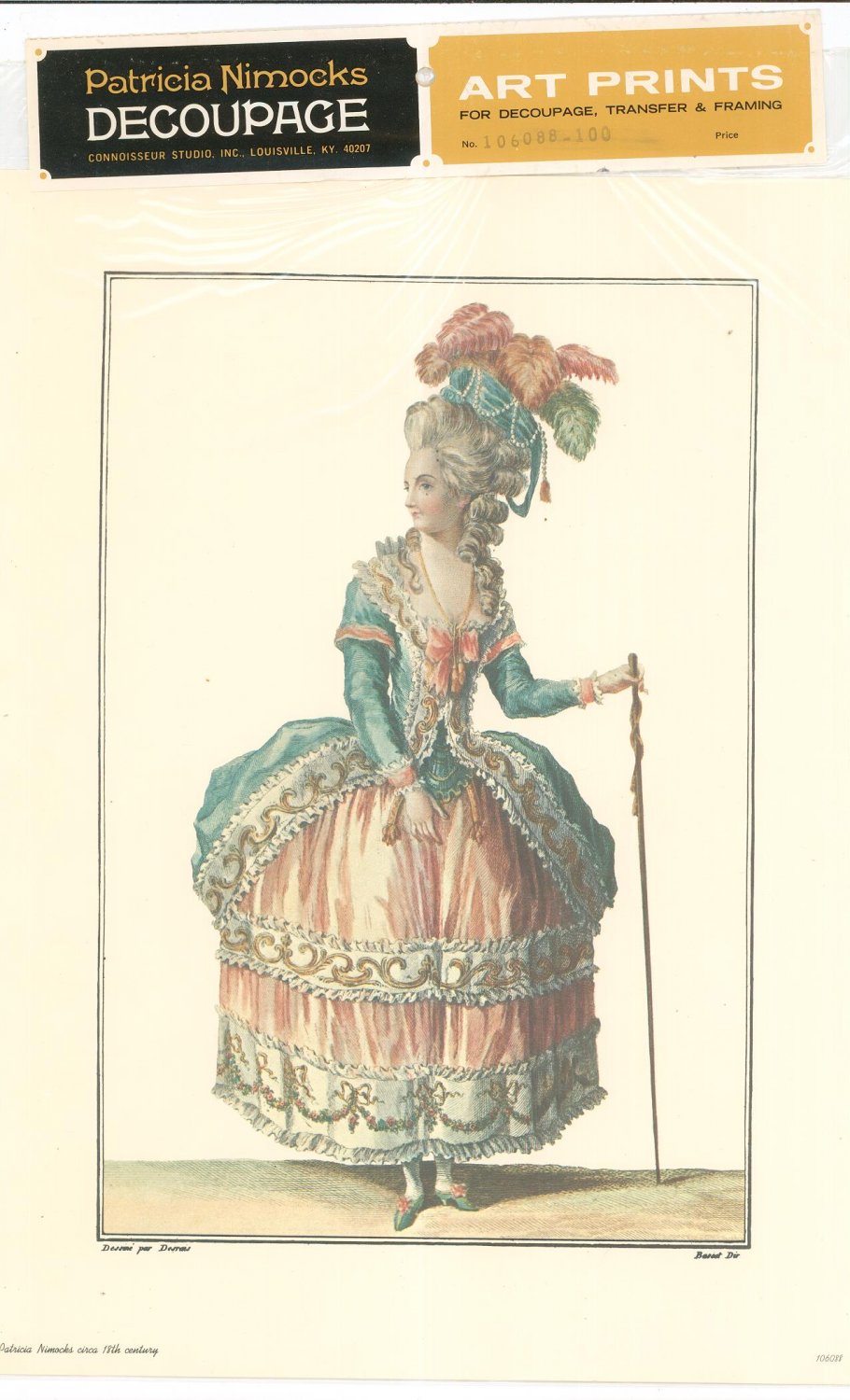 Patricia Nimocks Decoupage Art Print 18th Century Woman 106088 100