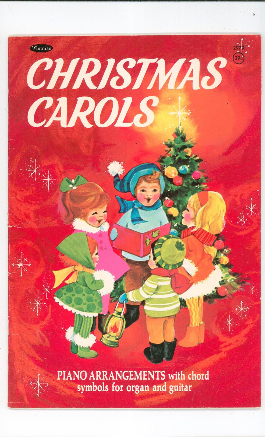 Vintage Christmas Carols Music Book Piano Chord Symbols For Organ