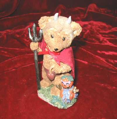 New Ganz Halloween Teddy Bear Pumpkin Devil