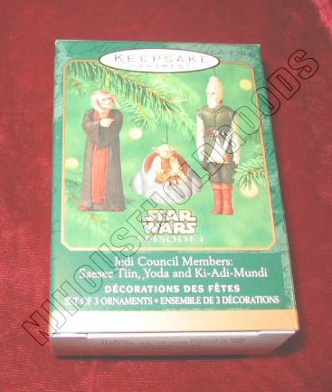 2000 Hallmark Ornament Star Wars Episode I Jedi Council QXI6744