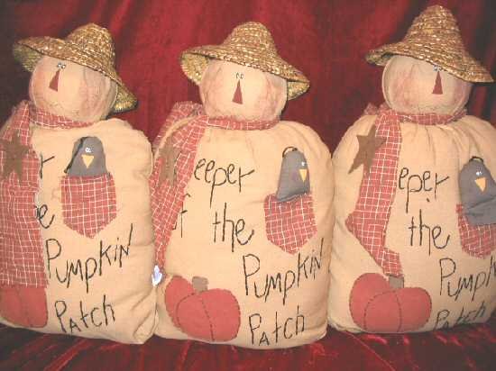 New Halloween Decor Fabric Dolls Pumpkin Patch
