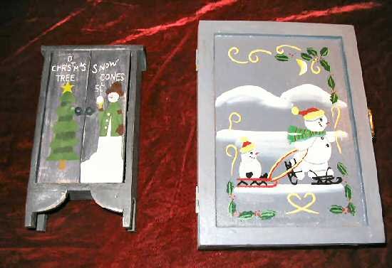 NEW Hand Painted Pine Treasure Chest Jewelry Box Case