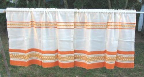 6pc Vintage Shabby Linen Fabric Curtains Drapes Chic