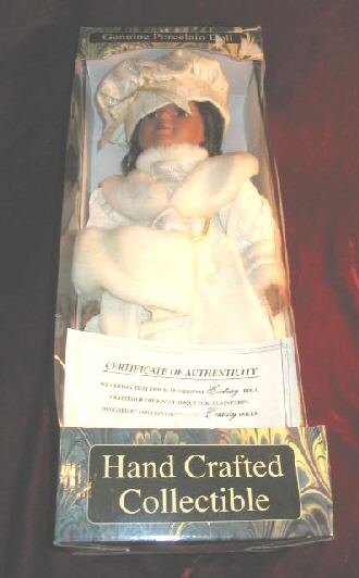 NIB HCC Genuine Hand Crafted Porcelain 18"" Doll