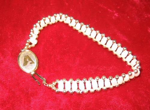 NIB Vintage 1984 Jostens Sterling Pearl & Gold Bracelet 6.5" Bell Atlantic