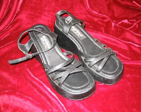 NEW Ladys Citylimits Black Shoes Platform Heel Pumps 8