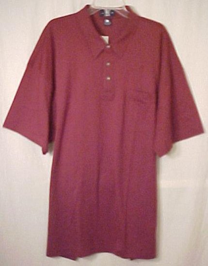 New Burgundy Polo Golf Shirt Collar 2xlt 2xt 2x Big Tall Mens Clothing 410171