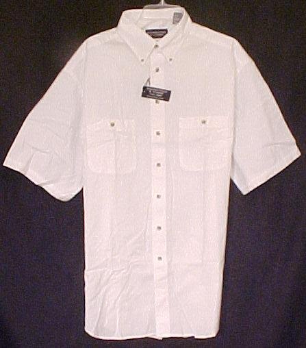 New White Peached Twill Cotton Shirt Size Xlt Xl Tall Big Tall Mens Clothing 410241
