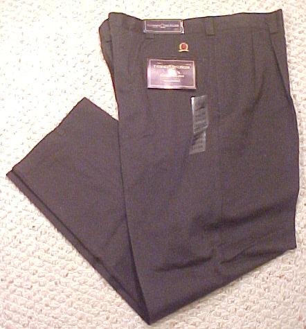 New Tommy Hilfiger Pleated Black Pant Pants 42 X 32 Big Tall Mens Clothing 410661