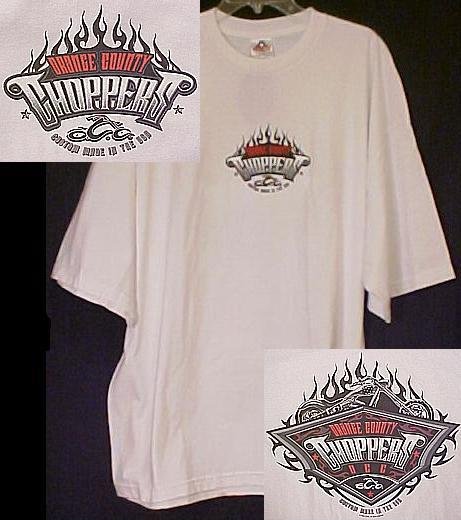 New OCC Orange County Choppers Motorcycle White T-shirt 3xl Big Tall Mens Clothing 410701-5