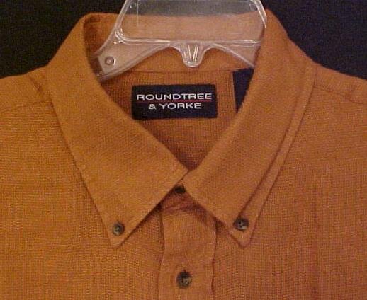 New Button Down Collar Short Sleeve Shirt Ginger 2X 2XL Big Tall Mens Clothing 600361