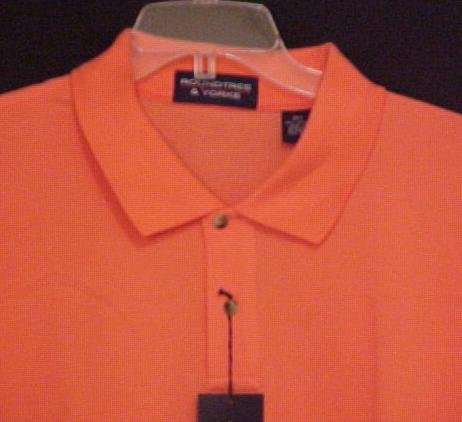 New Polo Shirt Short Sleeve Pull Over Collar Peach Size 2X 2XL Big Tall Mens Clothing 600701-2