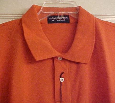 New Polo Shirt Short Sleeve Pull Over Collar Orange Size 2X 2XL Big Tall Mens Clothing 600731