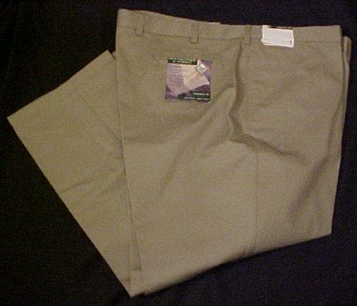 Roundtree & Yorke Khakis Flat Front Pants Pant Classic Fit 48 X 34 Big Tall Mens Clothing 600861-6