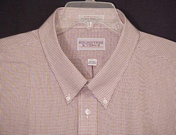 Roundtree & Yorke Button Down Short Sleeve Collar Dress Shirt 19 19T Big Tall Mens Clothing 600931