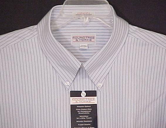 Roundtree & Yorke Button Down Short Sleeve Collar Dress Shirt 19 19T Big Tall Men Clothing 600951-2