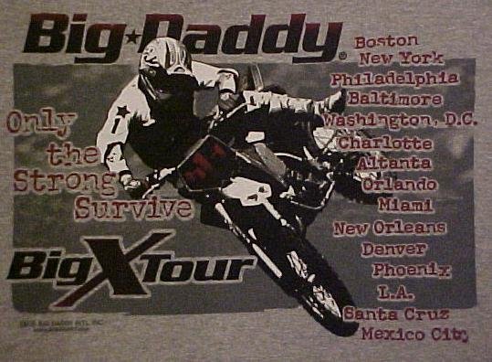 Big Daddy Gray Motor Bike X Tour Long Sleeve T-shirt 3XL 3X Big Tall Mens Clothing 601011-2