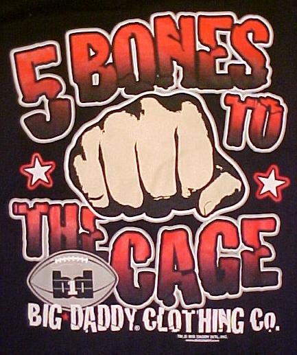 Big Daddy Black Football 5 Bones Long Sleeve T-shirt 2X 2XL Big Tall Mens Clothing 601021-3