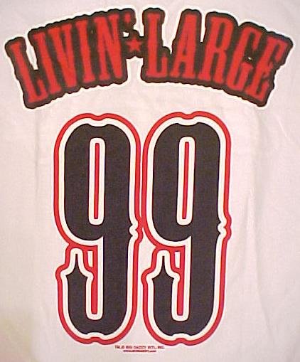 Big Daddy Clothing Company Livin Large 99 T-Shirt Size 3X 3XL Big Tall Mens Clothing 601131-2
