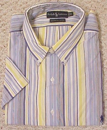 Ralph Lauren Button Down Short Sleeve Shirt 2XLT 2XT Big Tall Men's Clothing 601861